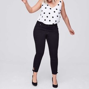 Loft Plus Black Denim Jeans w/ Cute Ties!! Sz 18